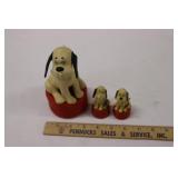 AKTION SORGENKIND LORIOT WUM DOG FIGURINES