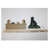 VTG CERAMIC BAR SCENE & DOG KEY RACK