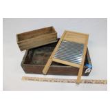 PEPSI & CHEESE CRATES & BUSY BEE #16 WASHBOARD