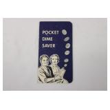 POCKET DIME SAVER BOOK W/ SILVER DIMES