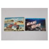 MIAMI BEACH & ATLANTIC CITY FOLD OUT POST CARDS