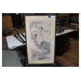 FRAMED JAPANESE INK PAINTING