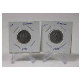 GERMAN 1935-A & 1935-D 50 REICHSPFENNIG COINS