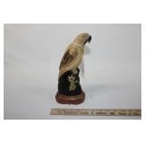 HAND CARVED BUFFALO HORN BIRD SCULPTURE