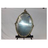 MID-CENTURY BRASS CONVEX GLASS FRAME