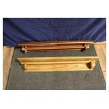 (2) WOODEN SHELVES - 40" & 39.5"