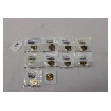 (10) UNCIRCULATED SACAGAWEA DOLLARS