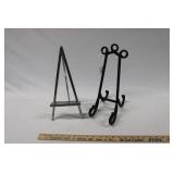 TWO SMALLER METAL EASELS