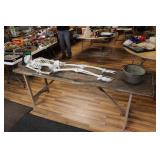 CIVIL WAR ERA EMBALMING TABLE, SKELETON, COPPR POT