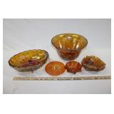 ASSORTMENT OF CARNIVAL GLASS