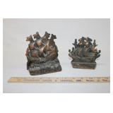 (2) SETS OF CAST IRON SHIP BOOKENDS