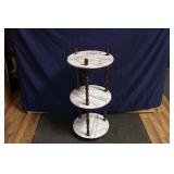 THREE TIERED MARBLE STAND