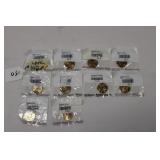 (10) UNCIRCULATED SACAGAWEA DOLLARS