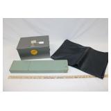SECURITY BOX, DEPOSIT BOX & (3) LARGE ZIPPER BAGS