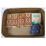 VTG CRAYONS, BAND-AID TIN & DE LONG HAIR PINS