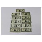 (11) SERIES 1957 $1 SILVER CERTIFICATES