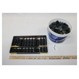 VINTAGE ABACUS & BUCKET OF DOMINOES
