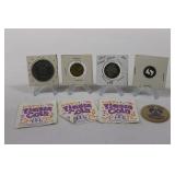ASSORTED TOKENS & COINS
