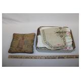 HAND EMBROIDERED ITEMS & PILLOW