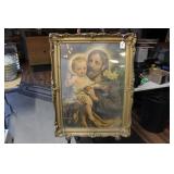SAINT JOSEPH & CHRIST CHILD FRAMED ARTWORK