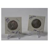 (2) 1966-R ITALY 500 LIRE SILVER COINS