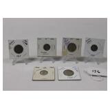 (6) ASSORTED SILVER CANADIAN COINS