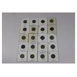 (20) ASSORTED 35% SILVER WAR NICKELS 1942-1945