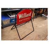 1952 A-M SIGN CO. DSP WILLARD BATTERIES SIGN