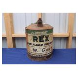 REX OIL & CHEMICAL CO. 5 GALLON CAN