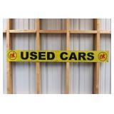 SINGLE SIDED METAL OK USED CARS SIGN