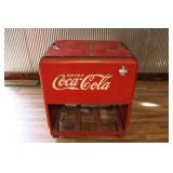 VINTAGE COCA-COLA ROLLING CHEST FREEZER