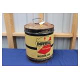 IMPERIAL REFINERIES MOTOR OIL 5 GALLON CAN