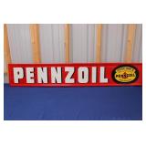 RARE 1951 PENNZOIL "SOUND YOUR Z" SIGN