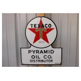 1956 PORCELAIN TEXACO DISTRIBUTOR KEY HOLE SIGN