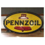 LARGE PLASTIC PENNZOIL SIGN
