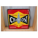 OHIO 1910 CHAMPION SPARK PLUG CAST IRON SIGN