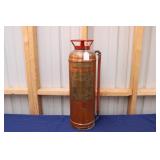 COPPER RED STAR FIRE EXTUINGISHER 23.5" TALL