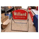 1952 A-M SIGN CO. DSP WILLARD BATTERIES SIGN