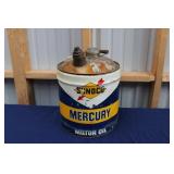 SUNOCO MERCURY MOTOR OIL 5 GALLON CAN
