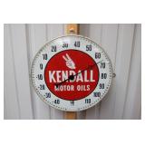 PAM CLOCK CO. KENDALL MOTOR OILS THERMOMETER