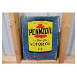REPRODUCTION PENNZOIL CAN SIGN