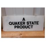 (1) A QUAKER STATE PRODUCT AD GLASS