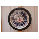 BATTERY OPERATED TIRE CLOCK - 14" DIAMETER