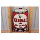 ORIG. SSP KENDALL DIE-CUT MOTOR OIL CAN SIGN