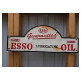 CAST IRON ESSO LUBRICATING OIL SIGN