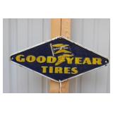 CAST IRON GOODYEAR TIRES SIGN