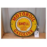 LONDON 1937 SHELL MOTOR OIL GASOLINE C.I. SIGN