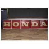 VINTAGE WOOD FRAME BACK HONDA DEALERSHIP SIGN