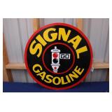 1999 REPRO. STEVE JELF SIGNAL GASOLINE 25.5" SIGN