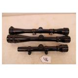 THREE ASSORTED REDFIELD SCOPES